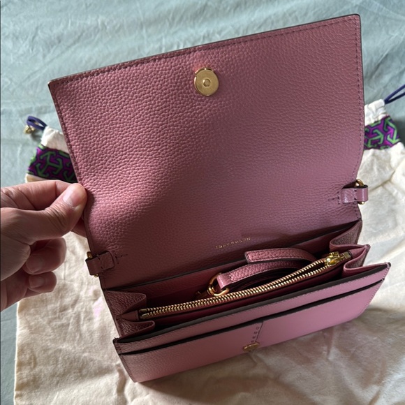Tory Burch McGraw Pink Wallet on Chain Bag - Picture 2 of 6